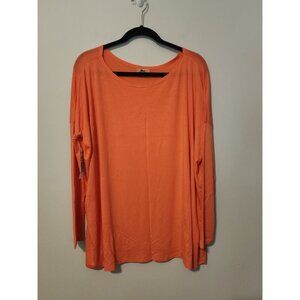 Piko sz L women peach orange long sleeve shirt